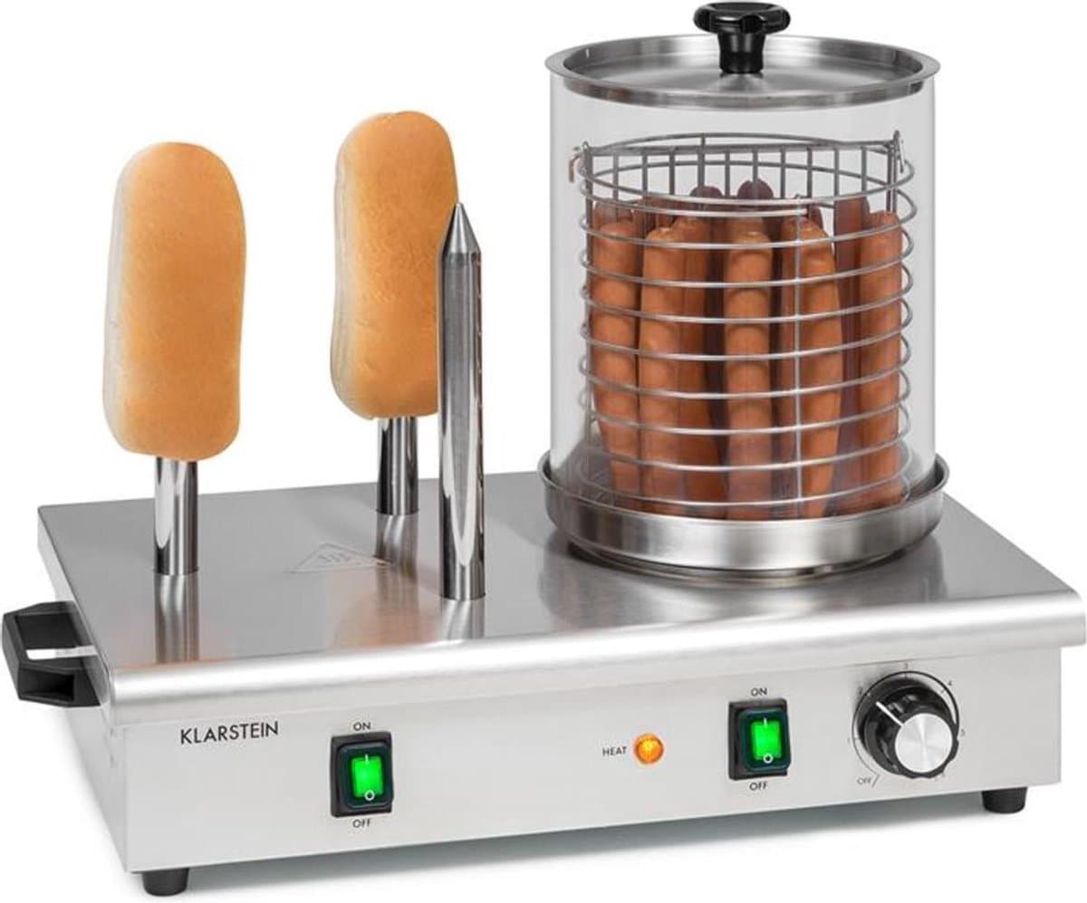 Klarstein Worstfabriek Pro 600 - Hotdog maker - 600W - 5 Liter - 30-100°C - glas - Roestvrij staal - Zilver,1L 7 kg - RVS - LED Thermostaat - Worstmachine - Worstapparaat - Sausage Maker - voor Snackbar — afbeelding 1