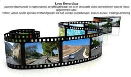 DrPhone DC6 Auto Dashcam Voor en Achter - Video Recorder FHD 1080p- 4 Inch Touchscreen - Loop Opname - G-sensor - Super groothoek – Bewegingsdetectie — thumbnail 3