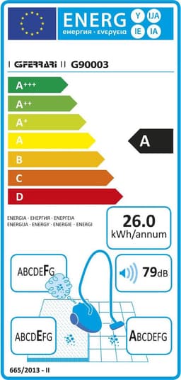 Cycloon Stofzuiger - Eco Design - Energieklasse A - 3l inhoud - 700W - G3 Ferrari — thumbnail 5
