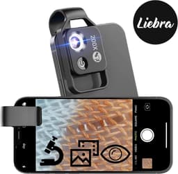 professioneel universele smartphone opzetlens, telefoon microscoop, microscoop lens 200x, microscoop voor mobiel gsm, camera microscoop, digitale microscoop. smartphone microscoop — thumbnail 4