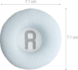 kwmobile 2x oorkussens geschikt voor JBL Tune 600 / 500BT / 510BT / 520BT / 450 - Earpads voor koptelefoon in wit — thumbnail 5