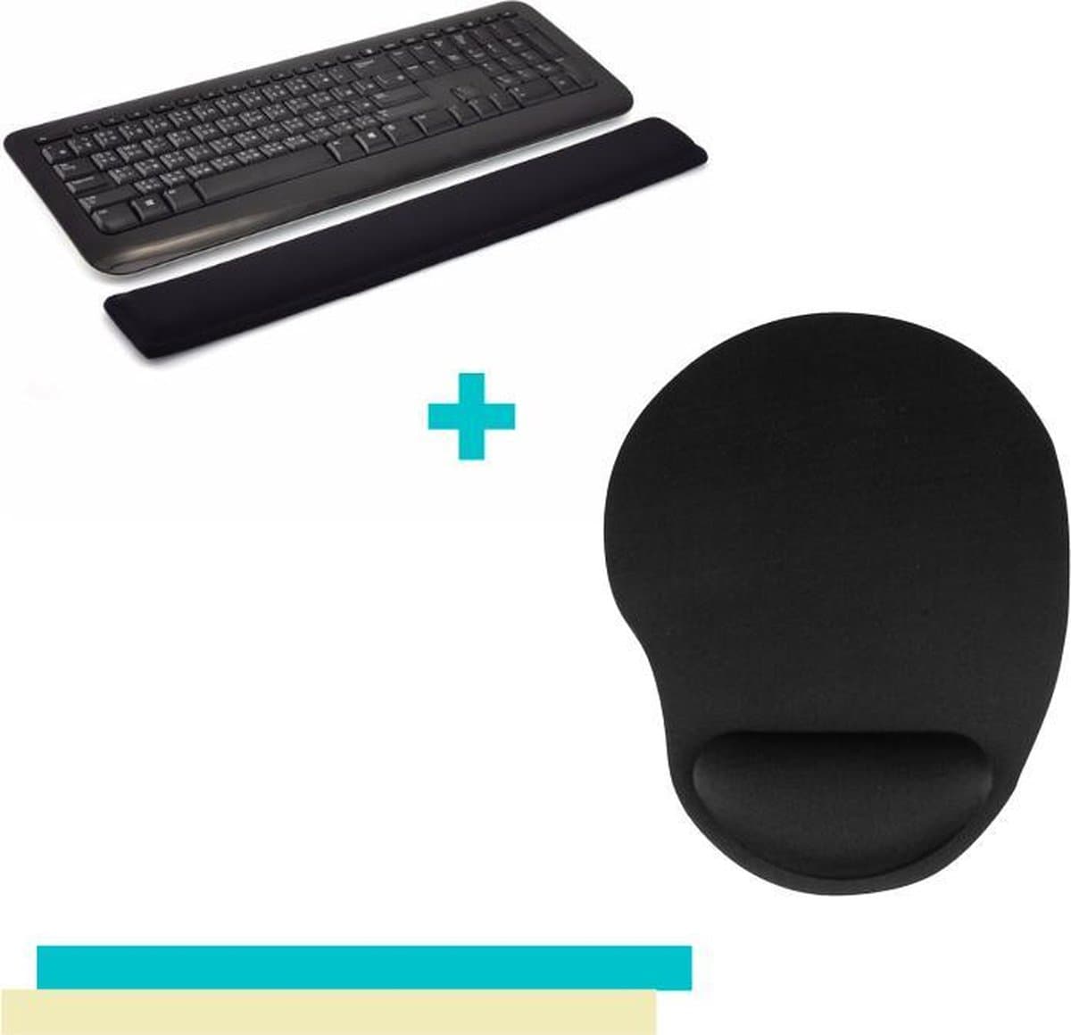 Lynnz® Ergonomische muismat met polssteun toetsenbord set | anti rsi - gel - muismat met polssteun - ergonomisch - gaming - kantoor - computer - laptop — afbeelding 1