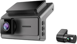 3,75 inch dashcam met dubbele opname, wifi, 2K + 1080p HD-video en bewegingsdetectie voor montage op de voorruit — thumbnail 1