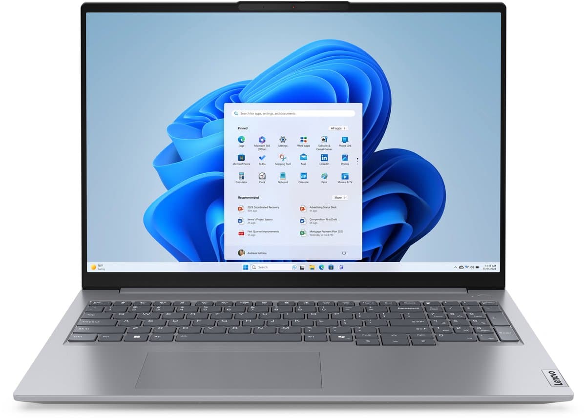 LENOVO ThinkBook 16 G7 ARP - 16 inch - AMD Ryzen 5 7535HS - 16 GB - 512 GB - Windows 11 Pro — afbeelding 1