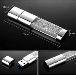 USB Flash Drive - Geheugenstick Pen Drive - Externe Opslag - Waterdicht Schokbestendig - 64GB - Geel Transparant — thumbnail 4