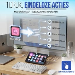 Uniluxe Stream Dock - Streaming Deck - Macro Keyboard 15 Toetsen - Voor Streaming Werk en Productiviteit - Multifunctioneel - Programmeerbaar - Soundboard - Steam deck — thumbnail 3
