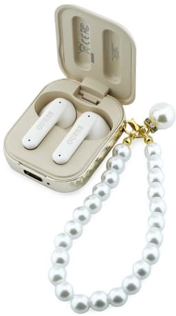 Guess Tws-Hoofdtelefoon Met Parelmoer-Bandje Voor Iphone, Beige, Draadloze Set — thumbnail 1