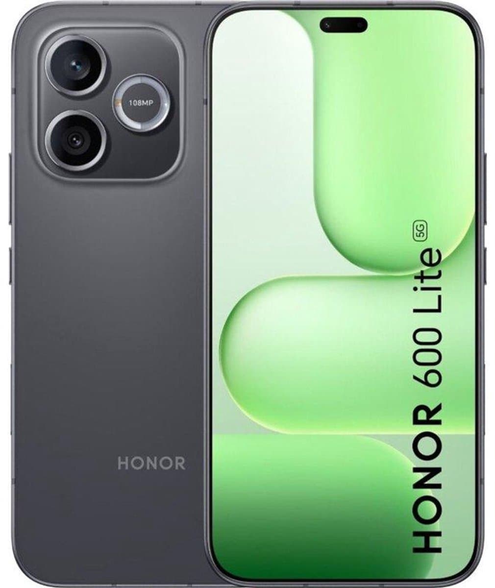 HONOR 600 Lite 5G Smartphone - 256GB - Zwart - 6520mAh - 45W SuperCharge - 108MP - 120Hz AMOLED - IP66 — afbeelding 1