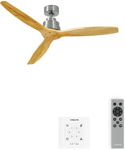 CREATE - Stille plafondventilator van 40 W met technische ABS-bladen, verkrijgbaar in verschillende maten - M - Geen licht - Controller voor wandmontage - WIND STYLANCE — thumbnail 1