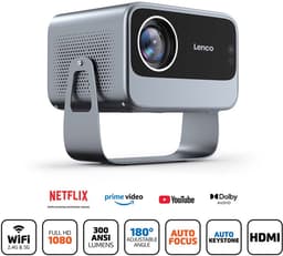 Lenco LPJ-960SI Beamer - Full HD 1080P - Wifi - Netflix - 300 ANSI lumen - LCD Projector — thumbnail 1