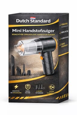 Auto Stofzuiger - Handstofzuiger en Luchtcompressor in één - Kruimelzuiger- Mini stofzuiger - Grote Accu — thumbnail 4