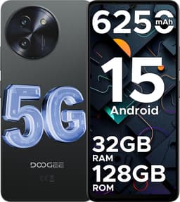 DOOGEE Note59 5G - Smartphone - Mobiele Telefoon - 32 GB RAM+128 GB ROM (2TB/TF) - Android 15 - 6250 mAh - 6,75 inch HD+ 120 Hz -Face ID - AI camera- Dual SIM - NFC - Zwart — thumbnail 1