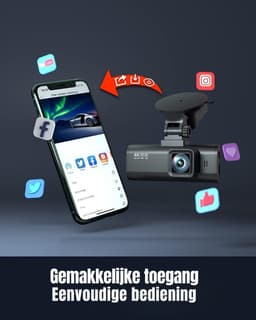 Nexvo® Dashcam Voor en Achter - Dashcam - Dashcam Voor Auto - Zwart - 10cm x 4cm x 3cm — thumbnail 3