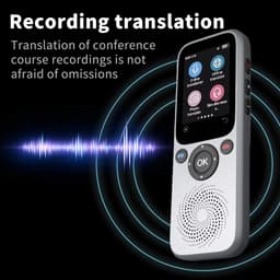 AI Taalvertaler Apparaat – Real-Time Spraakvertaler & Vertaalmachine, 138 Talen, Slimme Translator met Opnamefunctie, WiFi, Draagbare Vertaalcomputer voor Reizen & Zakelijk Gebruik — thumbnail 2