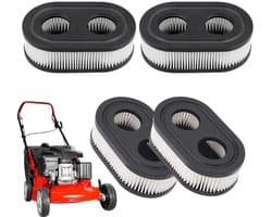 Vier luchtfilters Geschikt voor grasmaaiers, vervangingsonderdelen Geschikt voor Briggs & Stratton 798452 en 593260.