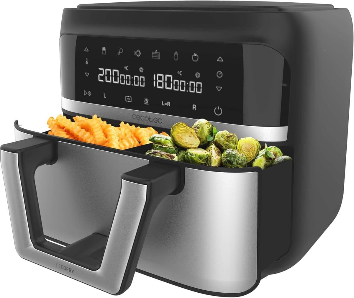 Heteluchtfriteuse 9L - Airfryer met 2 manden - Gezond koken - Dubbele temperatuur controle — afbeelding 1