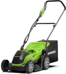 Elektrische Grasmaaier - Accu Grasmaaier - Gazon Onderhoud - 5 Maaihoogtes - 35cm Maaibreedte - Groen Zwart Grijs — thumbnail 1