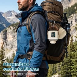 Rosnek 3-in-1 Oplaadbare Campingventilator met Verlichting - 7200mAh Ventilator Lamp met Statief & Muggenverdelger - Draagbare Tafelventilator - Tent - Outdoor — thumbnail 3