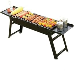 Outdoor BBQ Camping Grill - Houtskoolbarbecue - Draagbaar - Uitklapbaar - Smoker barbecue - Compact Koken - Picknick Barbecue — thumbnail 1
