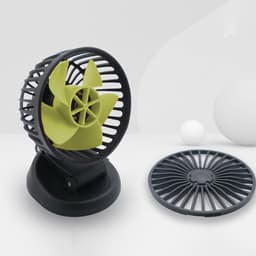 Draagbare elektrische autoventilator van 12V, voor voor in de auto als een twee-in-één ventilator Geschikt voor koeling en ontwaseming. — thumbnail 4