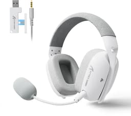 ATTACK SHARK L80Pro - 2.4GHz Draadloze Gaming Headset - Lichtgewicht - Bluetooth koptelefoon - Multiplatform - Geschikt voor PS4/PS5, Nintendo Switch - Wit — thumbnail 1