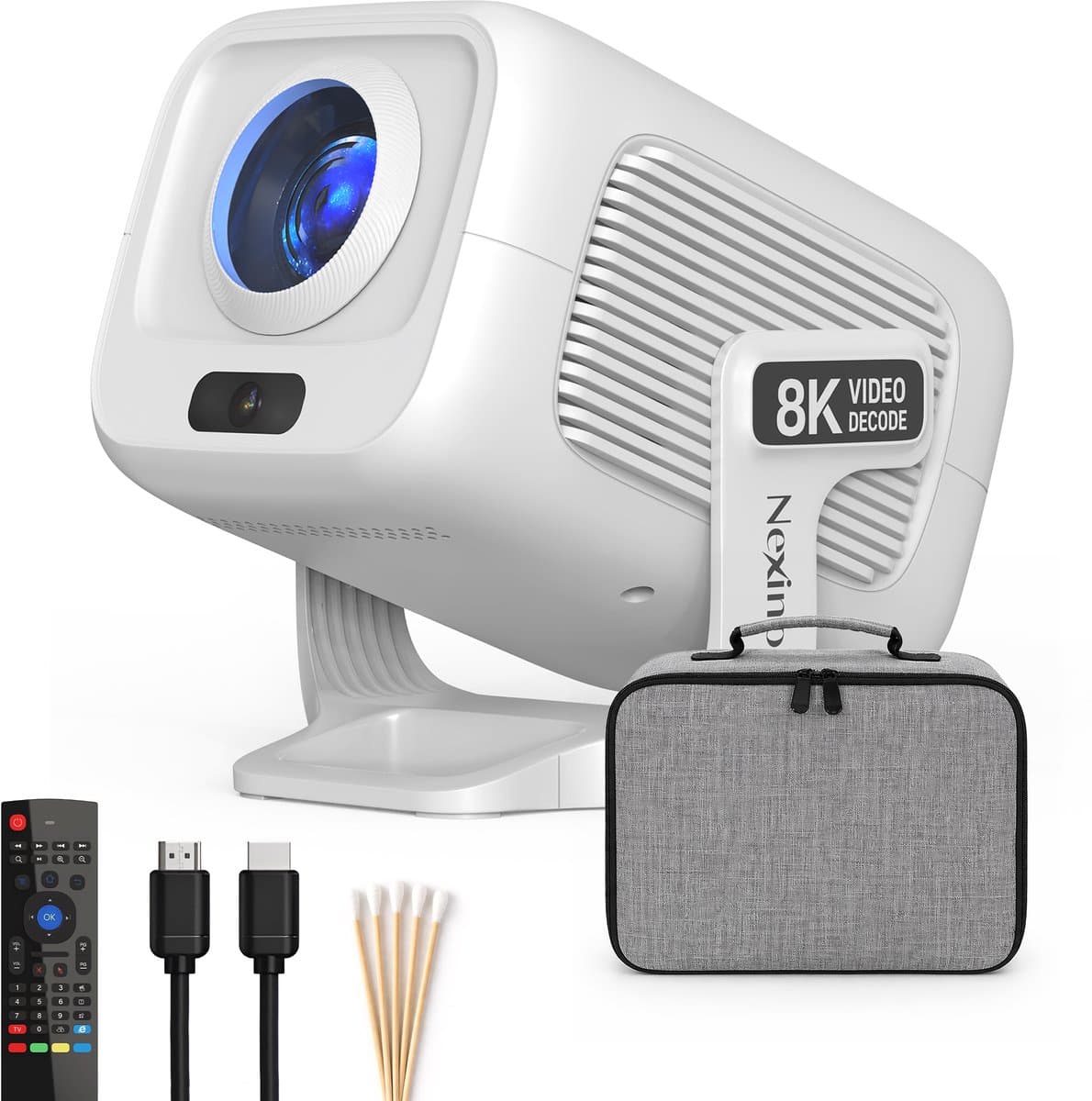 Nexino® Smart Beamer Full HD (15.000 Lumen) - Projector - 8K Support - Android 14.0 - Home Cinema - Wifi & Bluetooth - Geschikt voor IOS en Android - Incl. Opbergtas — afbeelding 1