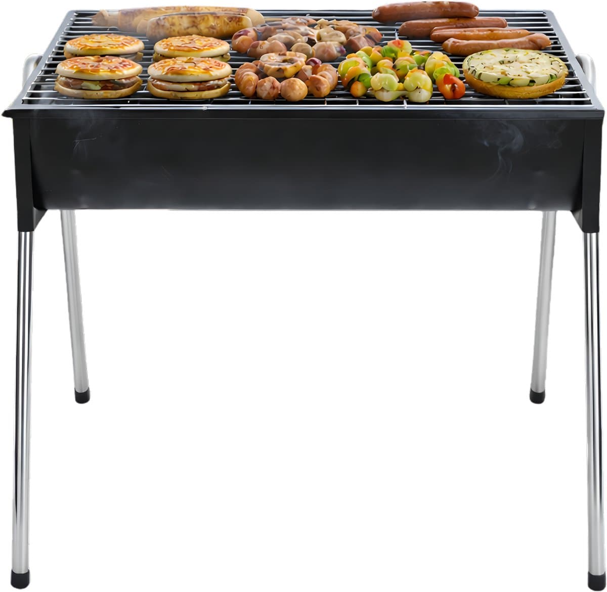Lomera Houtskoolbarbecue - Houtskool BBQ - Barbecue - BBQ - Draagbare BBQ - Camping BBQ - Balkon BBQ - Kleine Barbecue - Draagbare Houtskoolbarbecue - Compacte BBQ — afbeelding 1