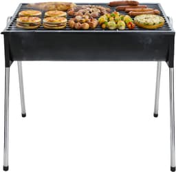 Lomera Houtskoolbarbecue - Houtskool BBQ - Barbecue - BBQ - Draagbare BBQ - Camping BBQ - Balkon BBQ - Kleine Barbecue - Draagbare Houtskoolbarbecue - Compacte BBQ — thumbnail 1