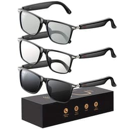 Real-Time Vertaalbril met Spraakherkenning in 160+ Talen – AI Translator Smart Glasses – Bluetooth – Discreet & Draadloos – Voor Reizen, Zakelijk, Studie & Social Talk – Stijlvolle Bril in met Zwarte Glazen en Zwart Montuur | House of Discovery — thumbnail 2