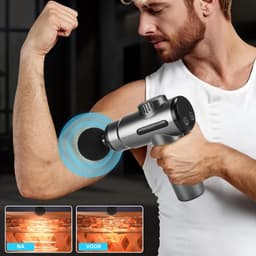 TopChoice® Massage Gun Draadloos - Spierontspanning - Apparaat - 99 Snelheden - Zwart — thumbnail 3
