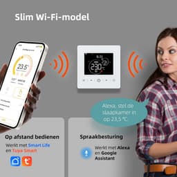 Slimme Batterijgevoede Wifi Thermostaat voor CV-Ketel en Ruimtetemperatuurregeling — thumbnail 5