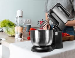 Aurixi® Mixer met Mengkom - Keukenmachine - Handmixer - Zwart - 26cm x 40cm x45cm — thumbnail 4