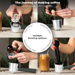 Berlingerhaus 9857 - 3 in 1 - Espresso - koffie - Senseo - Touchscreen - Machine - Matt Green collection — thumbnail 3