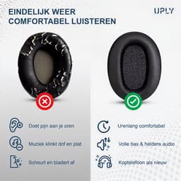 Set Oorkussens voor Sony Koptelefoon - WH-CH700N Oorkussen - WH-CH700N - Kunstleer met Traagschuim — thumbnail 2