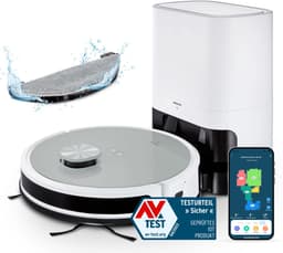 MEDION X21 SW - Robotstofzuiger met afvoerstation - Lasernavigatie - Vermogen 3000 Pa — thumbnail 1