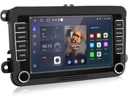 Junsun Android 15 Autoradio Geschikt Voor VW Golf 5 6 Passat Skoda Fabia TIguan Touran Polo EOS Jetta Accessoires, 1GB+32GB, DAB+, GPS-Navigatiesystem - Bluetooth - 7-inch HD Touchscreen - DSP - RDS - FM, Plug & Play, Quad-core processor