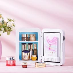 AURORAS - Mini Koelkast 4L – Stil (28Db) - Draagbare Koeler voor Auto & Thuis – Cosmetica & Drank – Met Spiegel — thumbnail 5