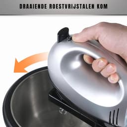 SAVI® Mixer met mengkom - Mixer - Mixer met mengkom keukenmachine - Zilver/Grijs- ‎24cmx 31cm x 20cm — thumbnail 3