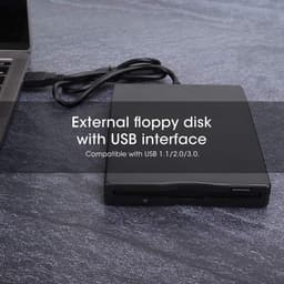 Externe Floppy Drive - Draagbare Schijf - Bestanden Overzetten - USB Aangedreven - 35 inch - Zwart — thumbnail 3