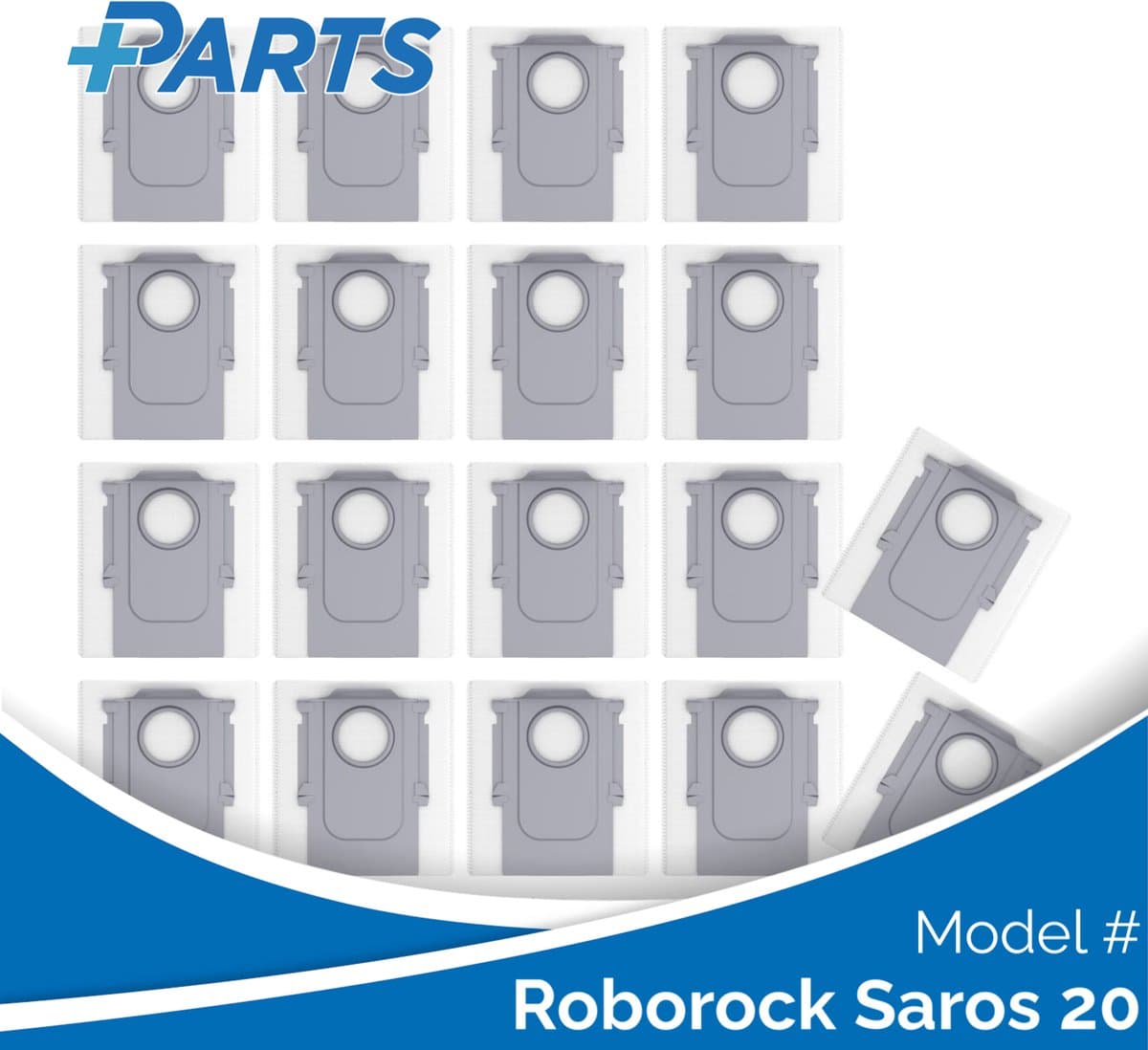 Roborock Saros 20 Stofzakken (18 Stuks, Plus.Parts® alternatief voor 8.02.0239) — afbeelding 1