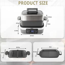 8-in-1 Multicooker met Airfryer, Rijstkoker en Slowcooker Functies — thumbnail 2