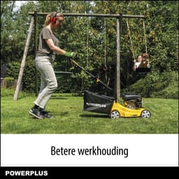 Powerplus benzine grasmaaier - 390 mm Ø en 132 cc, tuintoestel op benzine, met grasopvangsysteem en achteruitworp — thumbnail 2