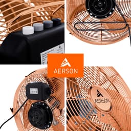 AERSON vloerventilator 50 cm | waaier met drie standen 120W | staande ventilator | hoge luchtstroom | robuuste metalen uitvoering | hellingshoek ca. 110 graden — thumbnail 2