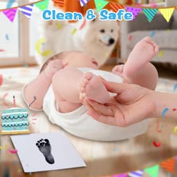 2 stuks Baby Handprint en Footprint Kit, Baby Handprint Inktpads met Clean-Touch, Inkless Print Kit Veilig Niet-giftig voor Baby Voeten en Handen, Pet Paw, Ritueel voor pasgeborenen, hand- en voetafdrukken van de baby, 6*9.5cm — thumbnail 2