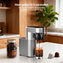 Pura Coffee C1 Pro - Compact & draagbare mini‑espressomachine - 20 bar, 3s instant heat - geschikt voor koffiepoeder & capsules — thumbnail 4