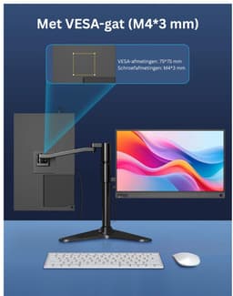 Octav8® Draagbare Monitor - Portable Monitor - Draagbare Scherm - 15.6 Inch - FHD 1080p — thumbnail 4