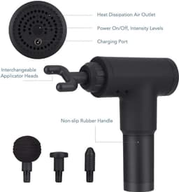 Massage apparaat - Massage gun - Sportmassager - Spiermassager - Elektrisch massagepistool - Zwart - ABS — thumbnail 4