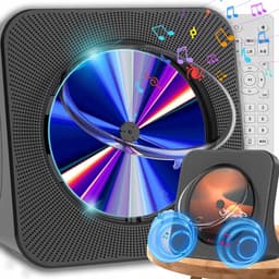 DVD Speler - 6-in-1 Multifunctionele DVD/CD-speler - Dubbele luidsprekers - Wit met HDMI & Bluetooth 5.0 - Voor Thuisbioscoop en Kinders — thumbnail 1