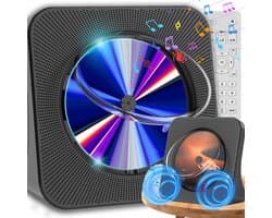 DVD Speler - 6-in-1 Multifunctionele DVD/CD-speler - Dubbele luidsprekers - Wit met HDMI & Bluetooth 5.0 - Voor Thuisbioscoop en Kinders