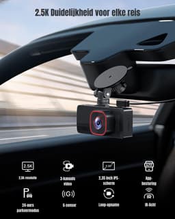 Florixa® Dual Dashcam - Voor en Achter Camera – Auto Camera Met Nachtzicht – Zwart - 2cm x 11cm x 5cm — thumbnail 2